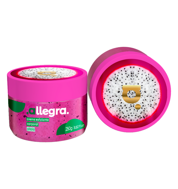 Gel Esfoliante Corpo Rosto Pitaia Allegra 250g
