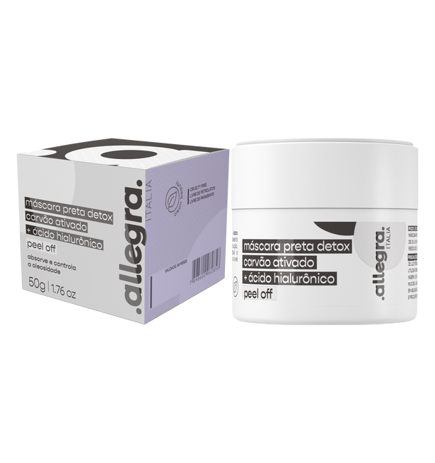 Máscara Facial Preta Peel Off Allegra 50g