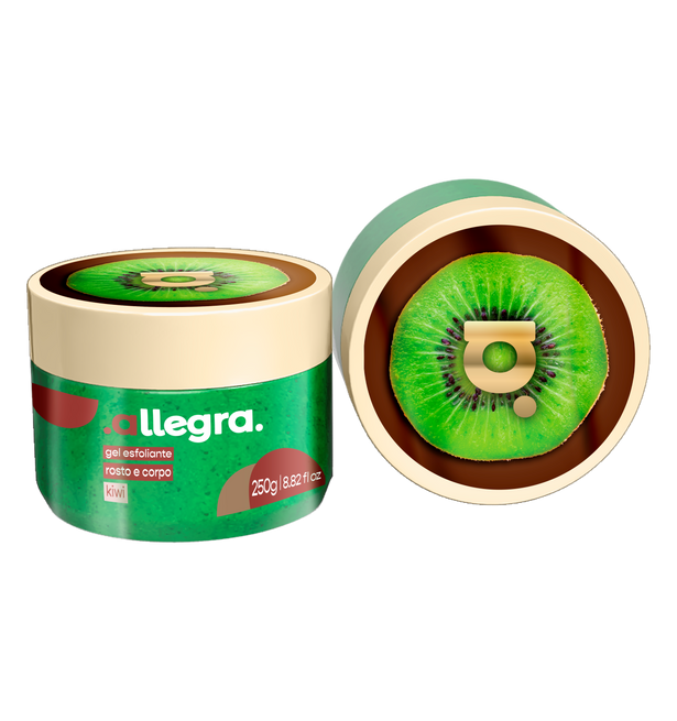 Gel Esfoliante Corpo Rosto Kiwi Allegra 250g