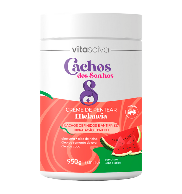 Creme de Pentear Melancia Cachos dos Sonhos Vita Seiva 950g